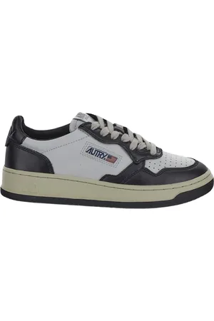 Autry Schoenen, Dames, Zwart, 45 EU, Leer, Lage Leren Sneakers