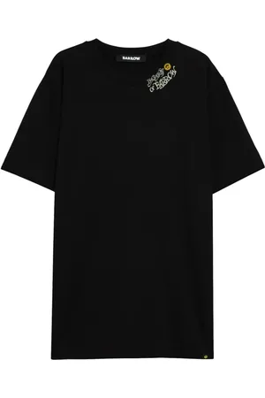 BARROW Tops, Heren, Zwart, S, Heren T-shirt Klassieke Stijl