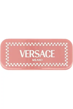 VERSACE Accessoires, Dames, Roze, ONE Size, Roze Kristal Haarknip PVC