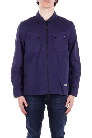 Barbour Jassen, Heren, Blauw, M, Katoen, Blauw Internationaal Shirt met Ritszakken