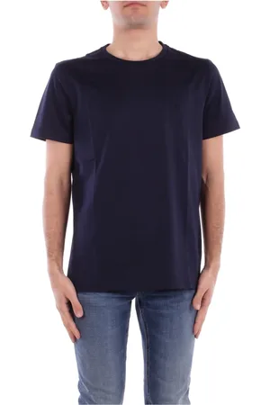 Dondup Tops, Heren, Blauw, XL, Katoen, Blauw Logo Front T-shirt Polo