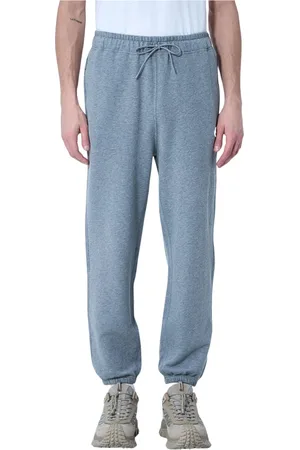 Moncler Broeken, Heren, Blauw, XL, Katoen, Katoenen Logo Patch Track Pants
