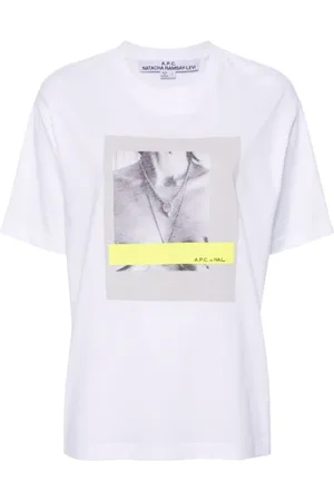 A.P.C. Tops, Dames, Geel, L, New-Haven T-shirt voor vrouwen