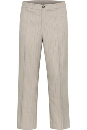 Kaffe Broeken, Dames, , 2Xl, Hoge taille gestreepte broek