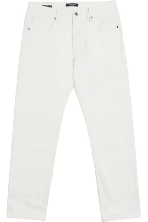 GIANNI LUPO Jeans, Heren, Wit, W36, Denim, Carrot Fit Cimosato Jeans voor Mannen