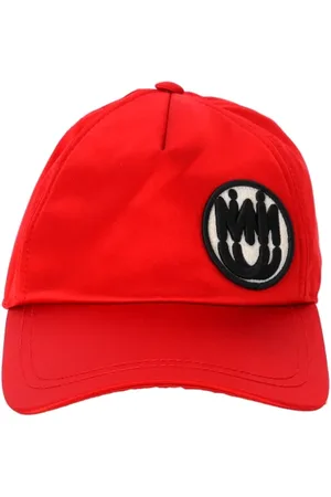 Miu Miu Pre-owned, Dames, Rood, ONE Size, Pre-owned Canvas hats