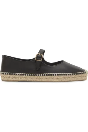 Castaner Schoenen, Dames, Zwart, 36 EU, Leer, Pepa/250 · Platte Espadrille