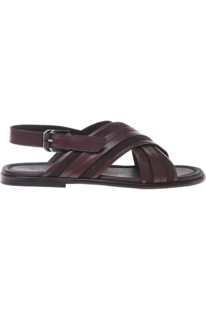 BALDININI Schoenen, Heren, Bruin, 45 EU, Dark leather and suede sandal