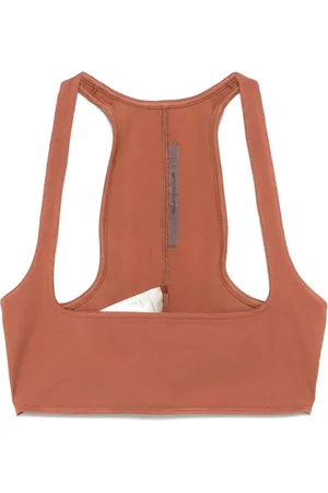 Rick Owens Tops, Dames, Oranje, XS, Stijlvolle Roest Top voor Vrouwen