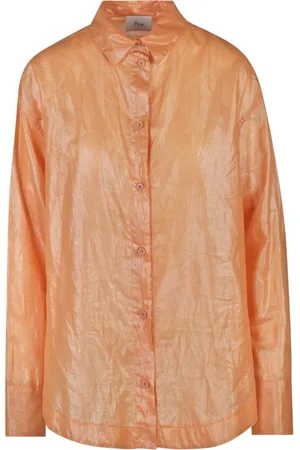 8PM Blouses & Shirts, Dames, Oranje, S, Katoen, Katoenen blouse met puntkraag