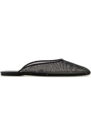 MAGDA BUTRYM Schoenen, Dames, Zwart, 38 EU, Zwarte Mesh Pantoffels