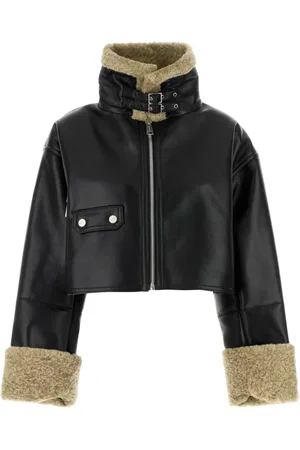 Nanushka Jassen, Dames, Zwart, L, Zwarte Synthetisch Leren Jemma Jas