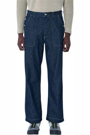 C.P. Company Jeans, Heren, Blauw, XS, Denim, Denim Broek met Mid Rise Stijl