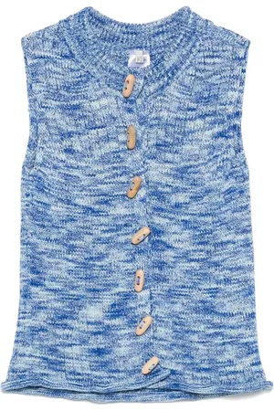 Baserange Tops, Dames, Blauw, XS, Stijlvolle Drip Top voor vrouwen