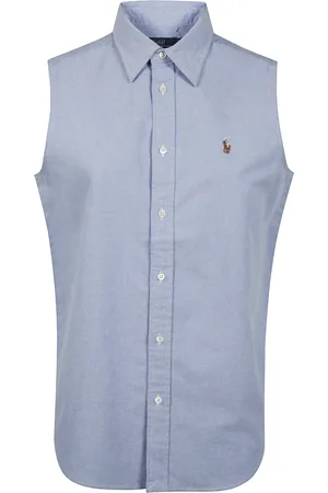 Ralph Lauren Blouses & Shirts, Dames, Blauw, S, Mouwloos geweven sportshirt