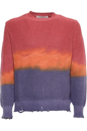 AMARANTO Amaránto, Truien, Heren, Veelkleurig, L, Pervinca Crew-Neck Sweater met Dégradé Effect