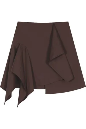 Low Classic Rokken, Dames, Bruin, S, Drape Mini Rok