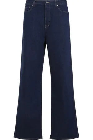 Gucci Jeans, Heren, Blauw, W32, Katoen, Blauwe Baggy Jeans voor Mannen