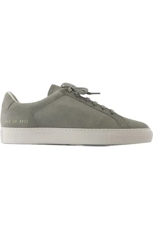 COMMON PROJECTS Schoenen, Heren, Groen, 40 EU, Leer, Groene Suède Sneakers - Leer - Ronde Neus