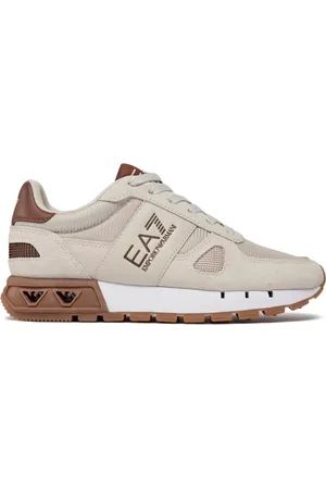 EA7 Schoenen, Heren, , 38 EU, Leer, Mesh en PU Leren Sneakers
