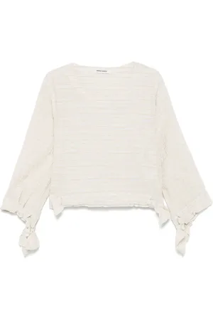 HENRIK VIBSKOV Blouses & Shirts, Dames, Wit, S, Ruche Detail Feestelijke Blouse