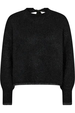 Co`Couture Truien, Dames, Zwart, M, Wol, Zwarte Strik met Strik en Ribboord