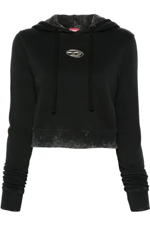 Diesel Sweatshirts & Hoodies, Dames, Zwart, M, Slimme capuchontrui