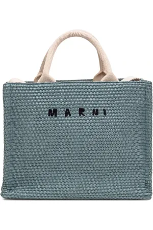 Marni Tassen, Dames, Blauw, ONE Size, Groene Mandtas