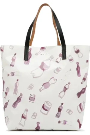Marni Pre-owned, Dames, Wit, ONE Size, Leer, Pre-owned Fabric totes
