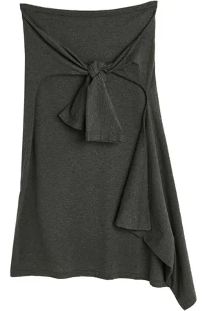 OUR LEGACY Rokken, Dames, Grijs, M, Katoen, Elegante Sash Rok voor Vrouwen