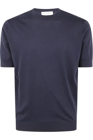 FILIPPO DE LAURENTIIS Truien, Heren, Blauw, M, Ronde Hals Sweater