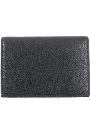 Saint Laurent Pre-owned, Heren, Zwart, ONE Size, Leer, Tweedehands leren portemonnees