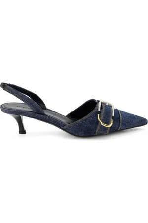 Givenchy Schoenen, Dames, Blauw, 37 EU, Blauwe Slingback Kitten Heel Schoenen