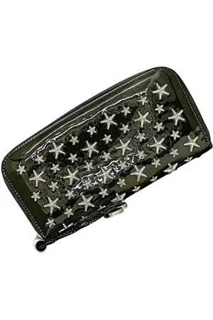 Jimmy Choo Pre-owned, Dames, Zwart, ONE Size, Leer, Tweedehands leren portemonnees