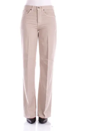 Dondup Broeken, Dames, , W29, Katoen, Zijlogo Broek Vijf Zakken Regular Fit