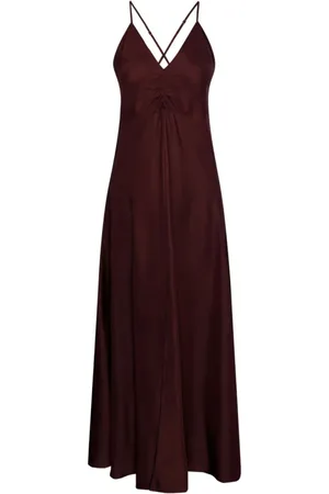 FORTE FORTE Kleedjes, Dames, Zwart, M, Zijden Slip Jurk Set