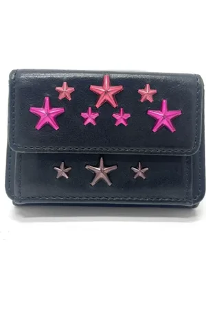 Jimmy Choo Pre-owned, Dames, Zwart, ONE Size, Leer, Tweedehands leren portemonnees