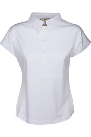 HERNO Blouses & Shirts, Dames, Wit, L, Katoen, Polo Shirt