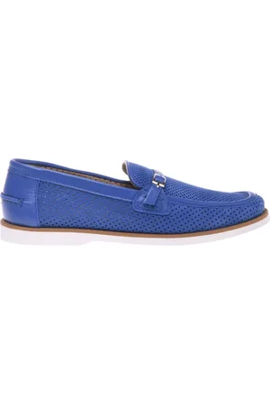 BALDININI Schoenen, Dames, Blauw, 36 EU, perforated nubuck loafer