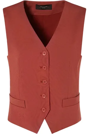 Max Mara Jassen, Dames, Bruin, M, Stijlvolle Gilet voor Vrouwen