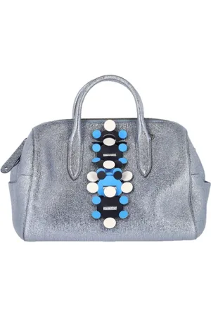 Anya Hindmarch Pre-owned, Dames, Blauw, ONE Size, Leer, Tweedehands leren handtassen