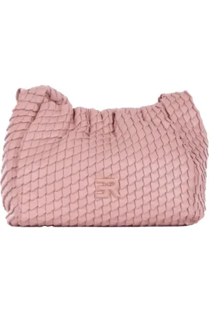 ERMANNO SCERVINO Tassen, Dames, Roze, ONE Size, Leer, Roze Logo Voor Clip Tas