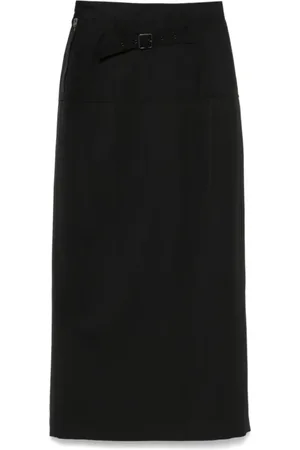 LEMAIRE Rokken, Dames, Zwart, XS, Zwarte Split Lange Rok