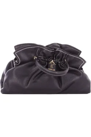 ERMANNO SCERVINO Tassen, Dames, Zwart, ONE Size, Leer, Zwarte Logo Voor Clip Schoudertas