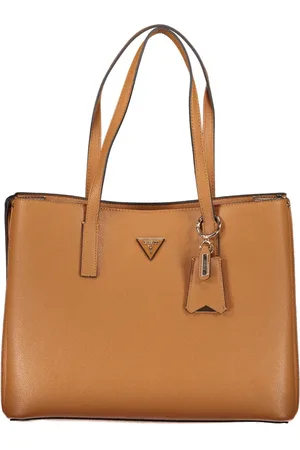 Guess Tassen, Dames, Bruin, ONE Size, Bruine Meridian Schoudertas met Rits