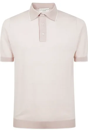 FILIPPO DE LAURENTIIS Tops, Heren, Roze, L, Klassieke Polo Shirt