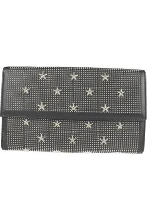 Jimmy Choo Pre-owned, Dames, Zwart, ONE Size, Leer, Tweedehands leren portemonnees