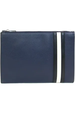 Bally Pre-owned, Dames, Blauw, ONE Size, Leer, Pre-owned Leather clutches