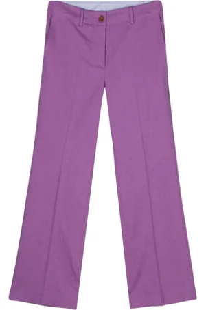 ALYSI Broeken, Dames, Paars, M, Stretch broek voor vrouwen