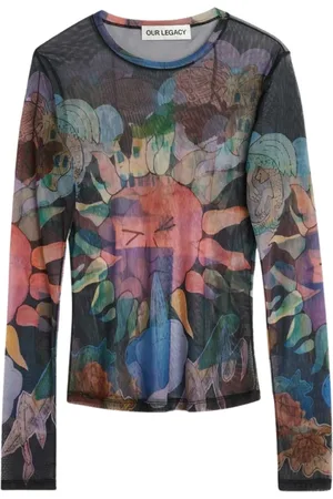 OUR LEGACY Tops, Dames, Veelkleurig, S, Zonne-energie Slim Fit Longsleeve Top